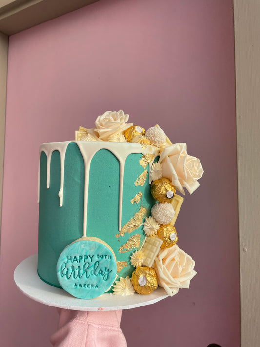 custom stamped cookie cake topper